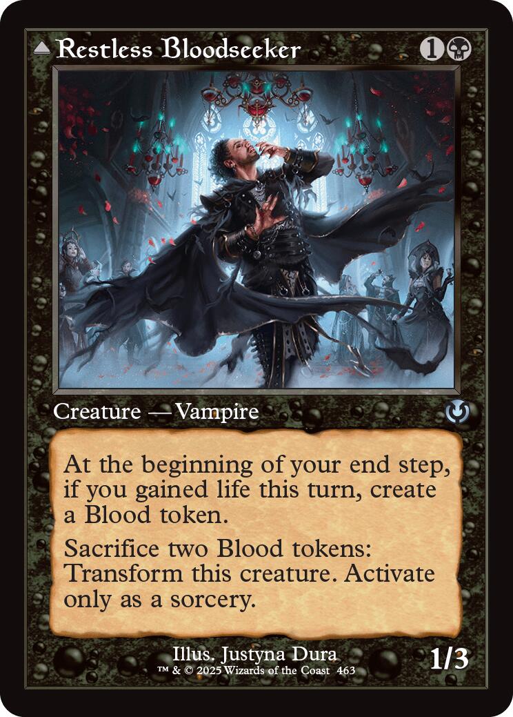 Restless Bloodseeker // Bloodsoaked Reveler (Retro Frame) [Innistrad Remastered] | Gamers Paradise