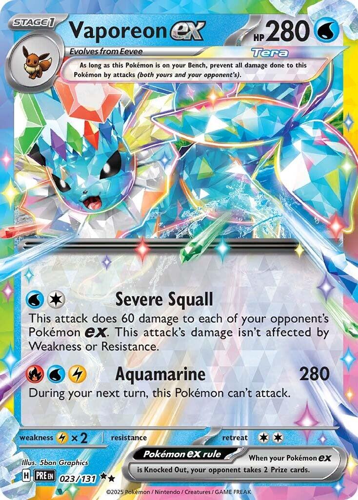 Vaporeon ex (023/131) [Scarlet & Violet: Prismatic Evolutions] | Gamers Paradise