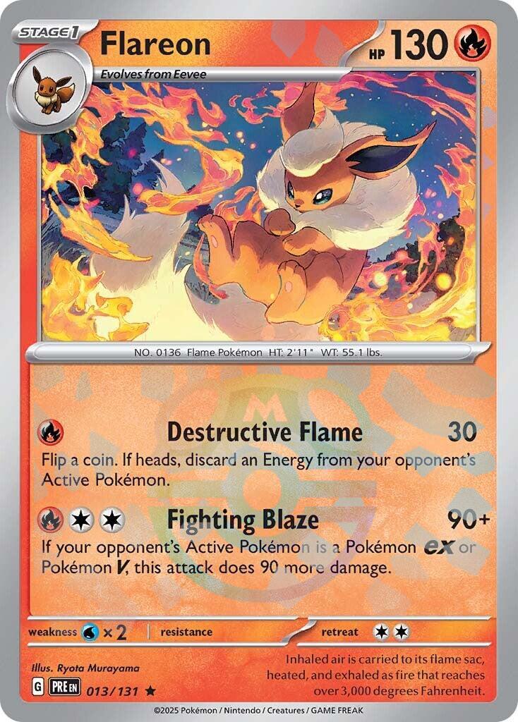 Flareon (013/131) (Master Ball Pattern) [Scarlet & Violet: Prismatic Evolutions] | Gamers Paradise