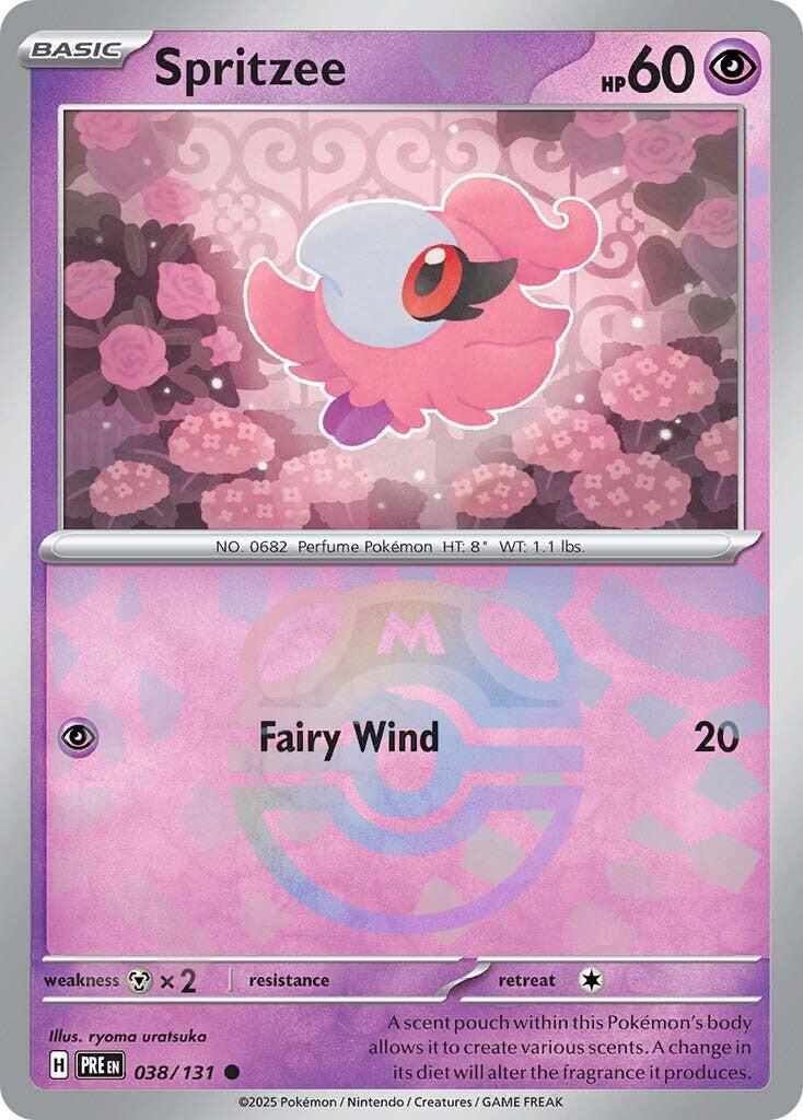 Spritzee (038/131) (Master Ball Pattern) [Scarlet & Violet: Prismatic Evolutions] | Gamers Paradise