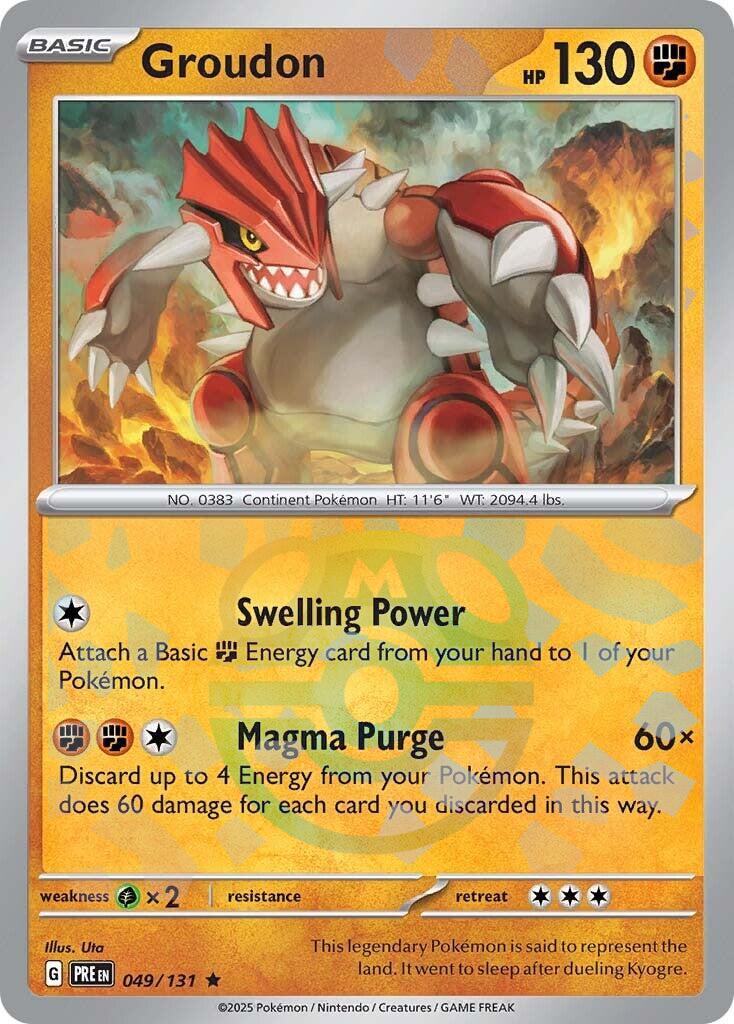 Groudon (049/131) (Master Ball Pattern) [Scarlet & Violet: Prismatic Evolutions] | Gamers Paradise