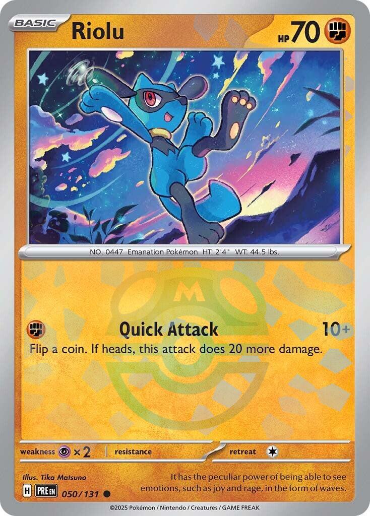 Riolu (050/131) (Master Ball Pattern) [Scarlet & Violet: Prismatic Evolutions] | Gamers Paradise