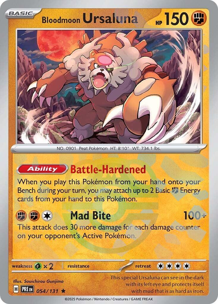 Bloodmoon Ursaluna (054/131) (Master Ball Pattern) [Scarlet & Violet: Prismatic Evolutions] | Gamers Paradise