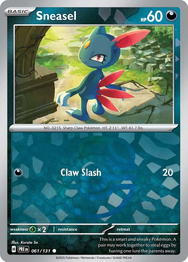 Sneasel (061/131) (Master Ball Pattern) [Scarlet & Violet: Prismatic Evolutions] | Gamers Paradise