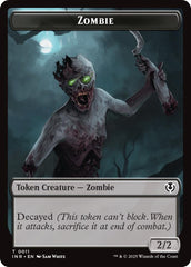 Zombie (0011) // Zombie (0012) Double-Sided Token [Innistrad Remastered Tokens] | Gamers Paradise