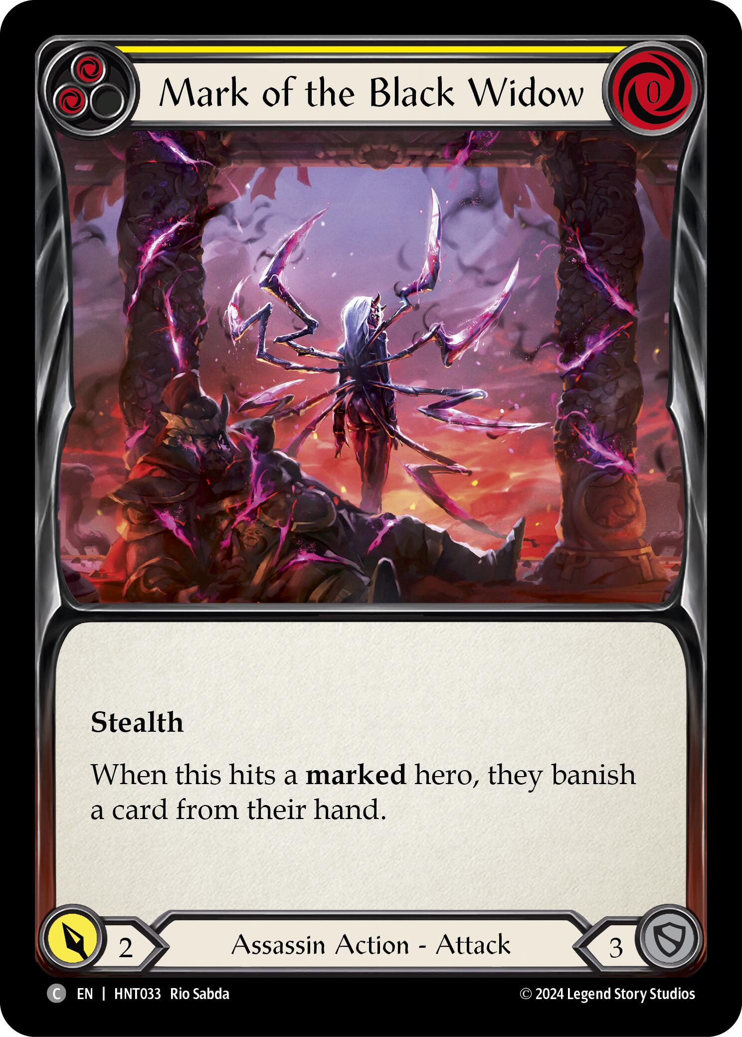 Mark of the Black Widow (Yellow) [HNT033] (The Hunted) | Gamers Paradise