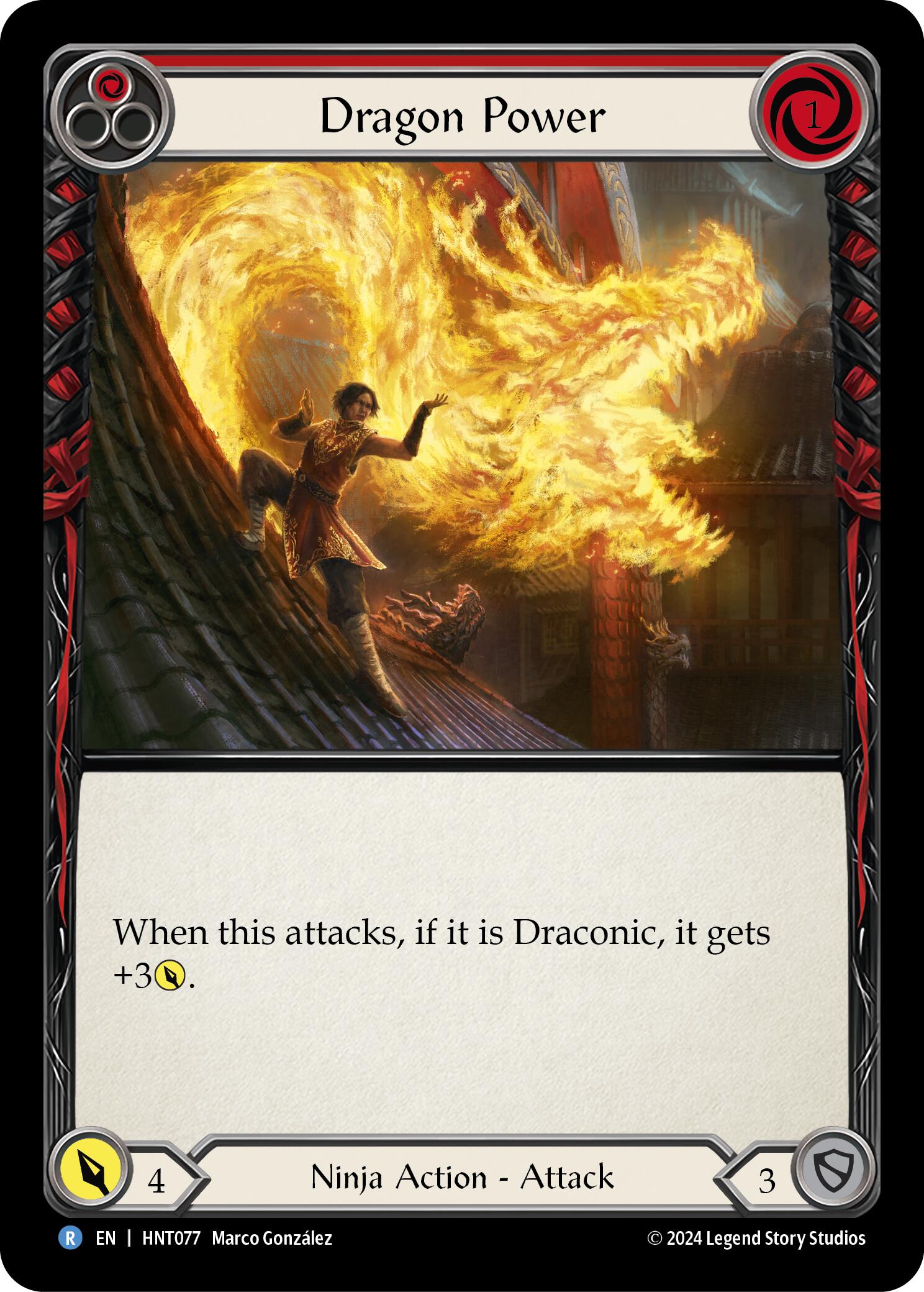 Dragon Power (Red) [HNT077] (The Hunted)  Rainbow Foil | Gamers Paradise