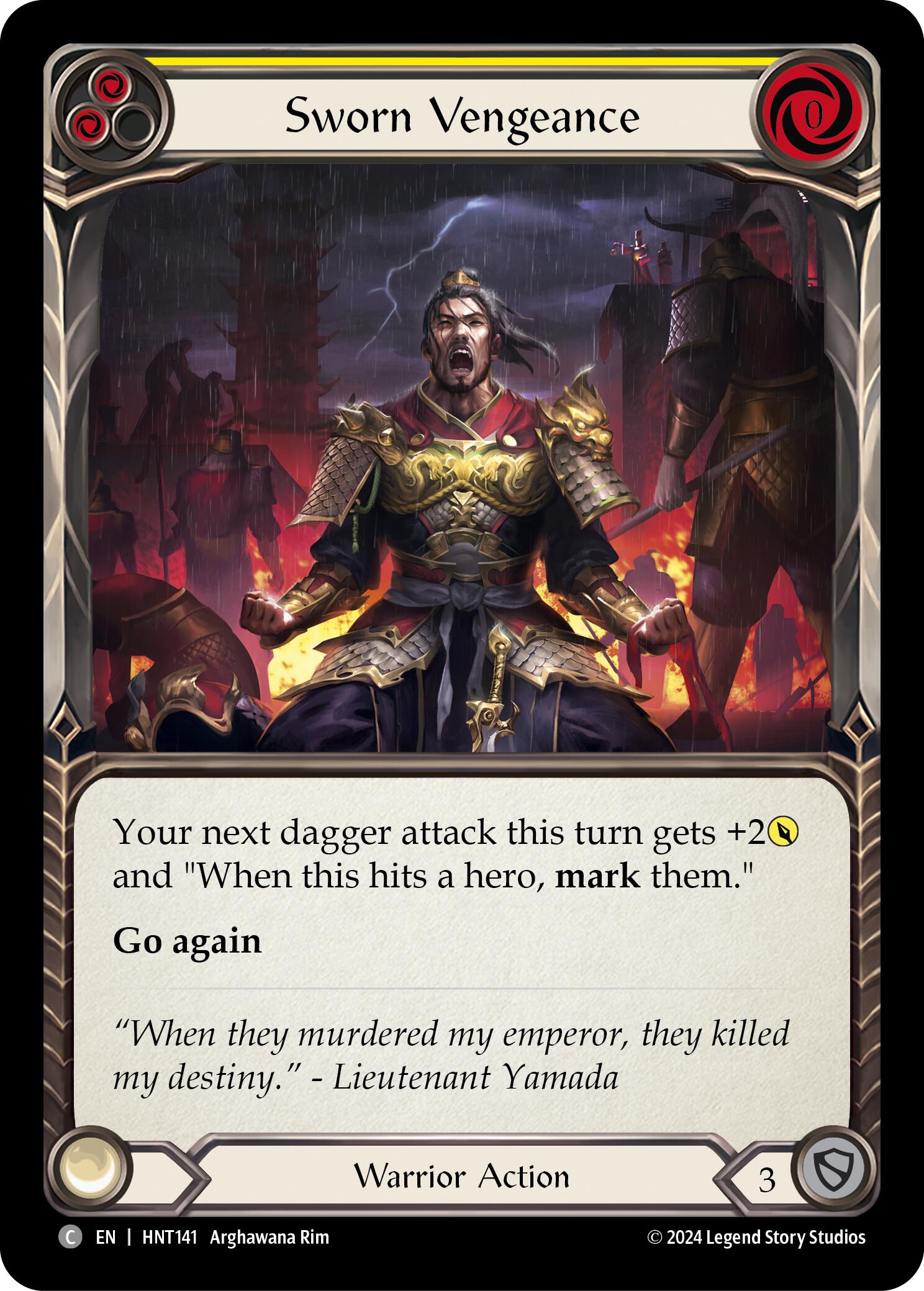 Sworn Vengeance (Yellow) [HNT141] (The Hunted) | Gamers Paradise