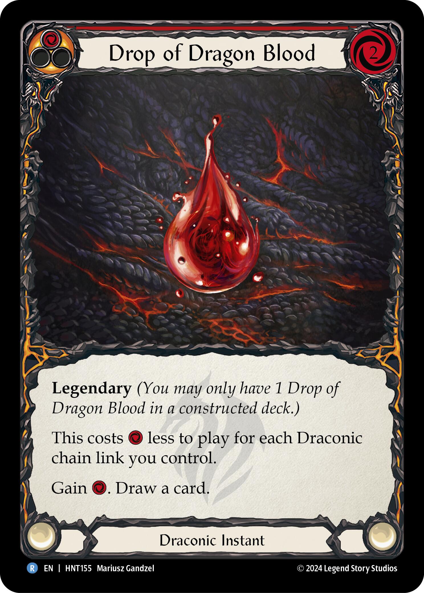 Drop of Dragon Blood (Red) [HNT155] (The Hunted)  Rainbow Foil | Gamers Paradise