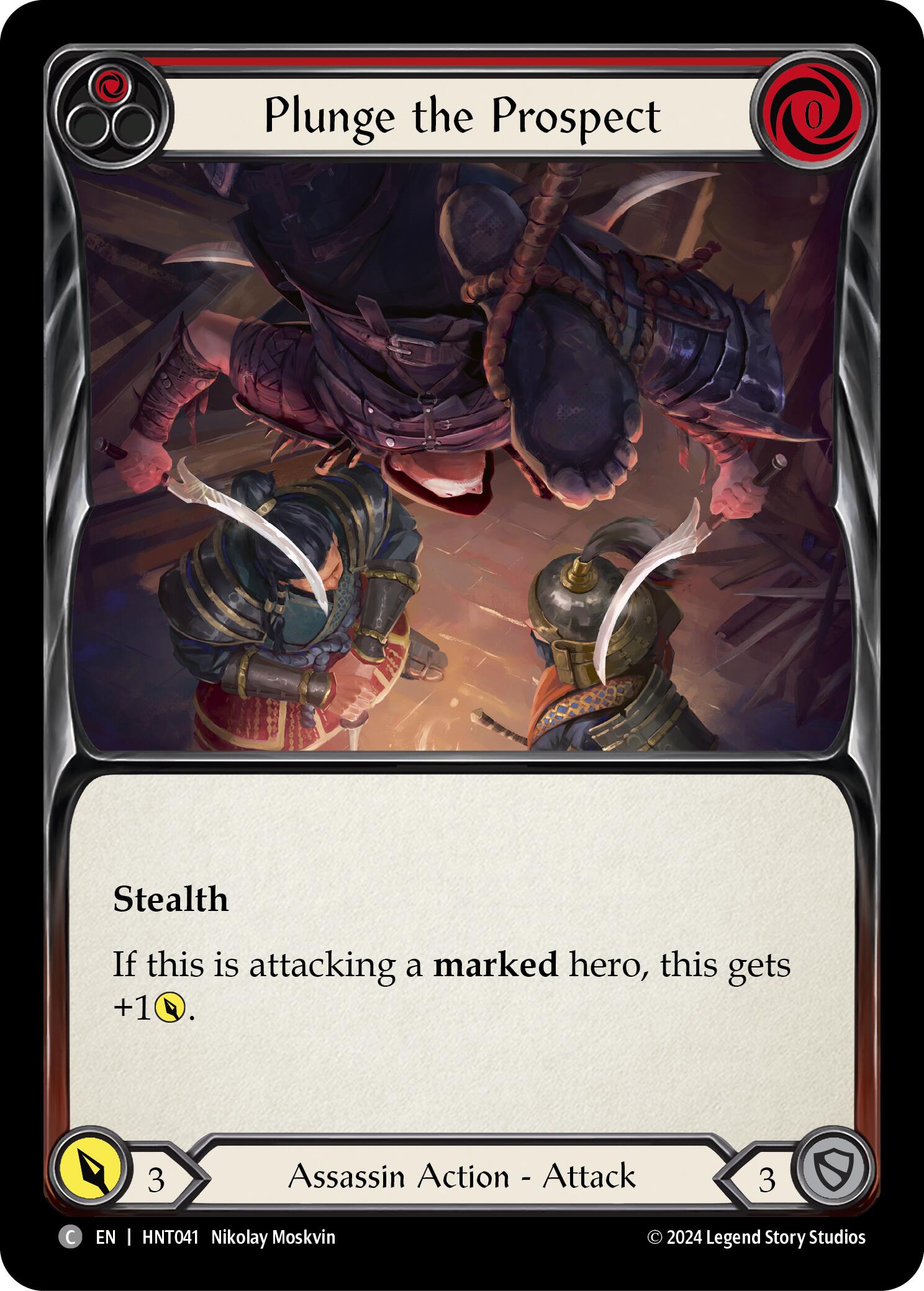 Plunge the Prospect (Red) [HNT041] (The Hunted)  Rainbow Foil | Gamers Paradise