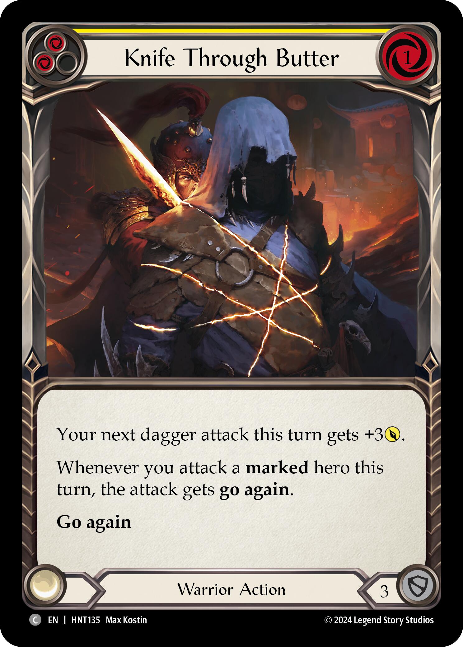 Knife through Butter (Yellow) [HNT135] (The Hunted)  Rainbow Foil | Gamers Paradise