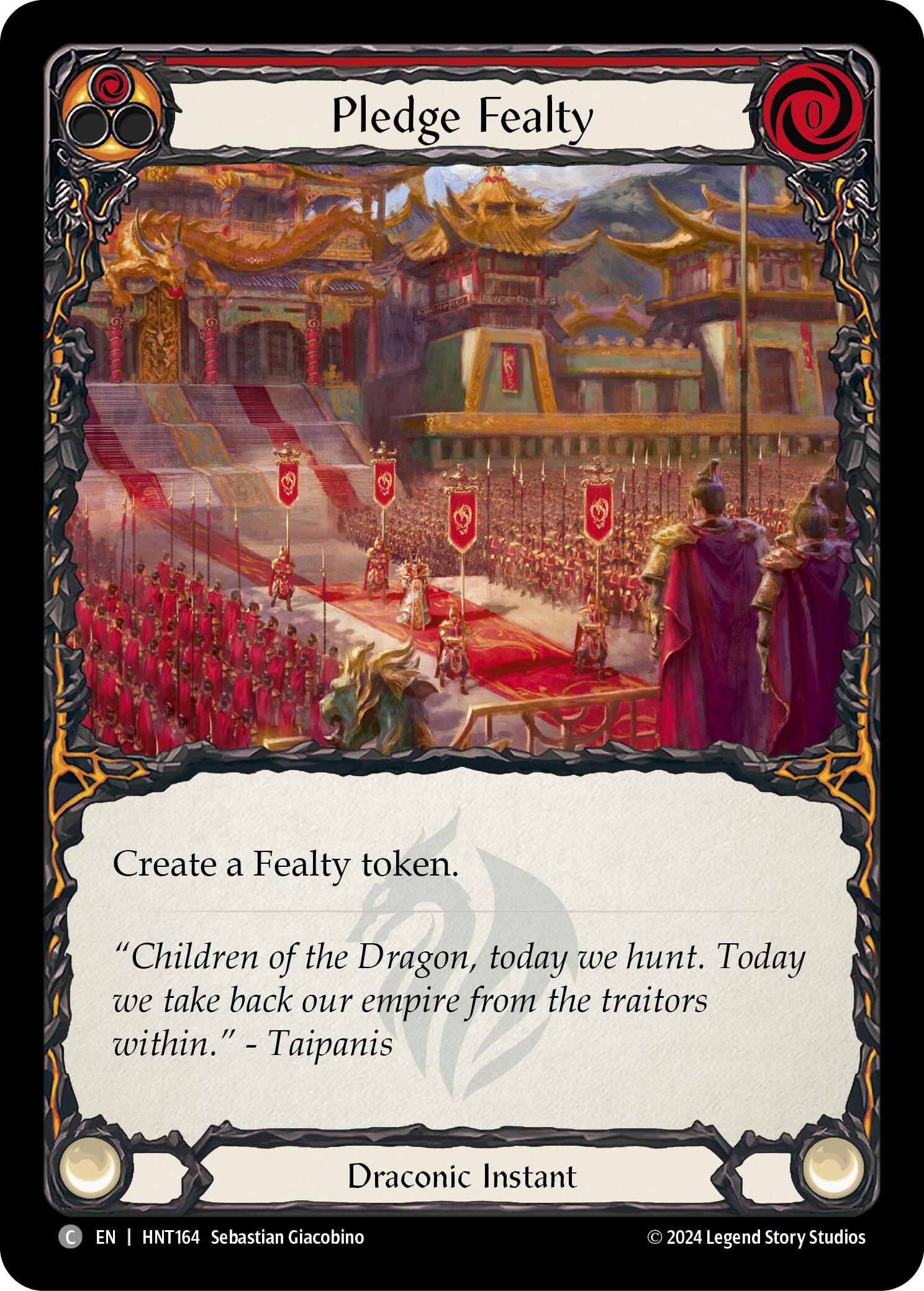 Pledge Fealty (Red) [HNT164] (The Hunted)  Rainbow Foil | Gamers Paradise