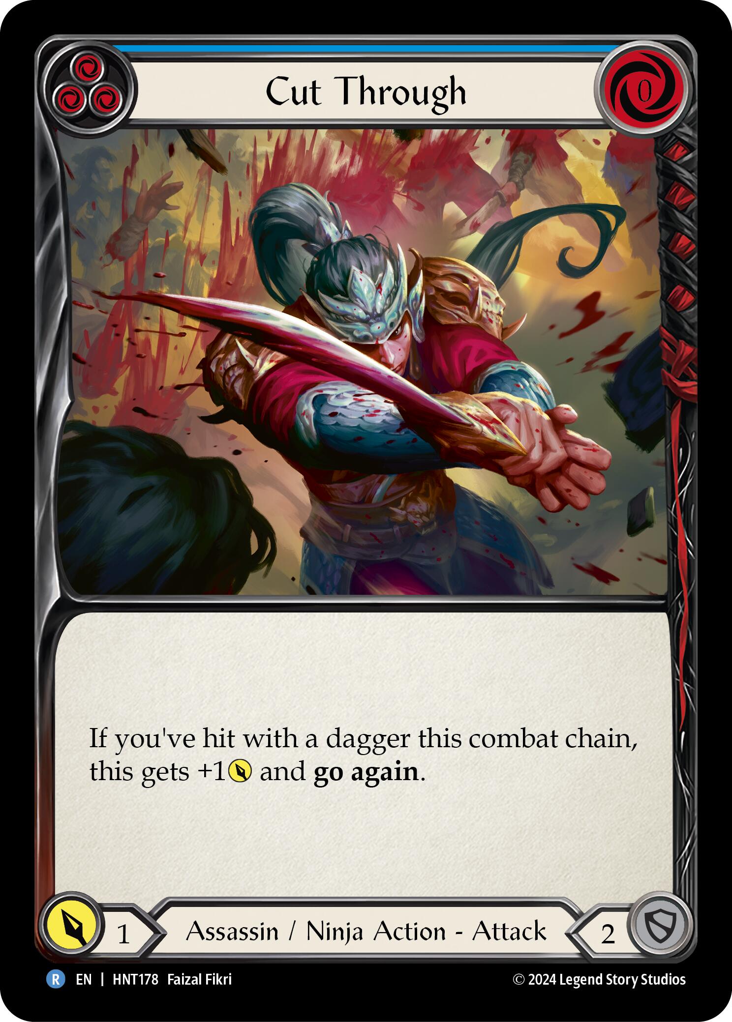 Cut Through (Blue) [HNT178] (The Hunted)  Rainbow Foil | Gamers Paradise