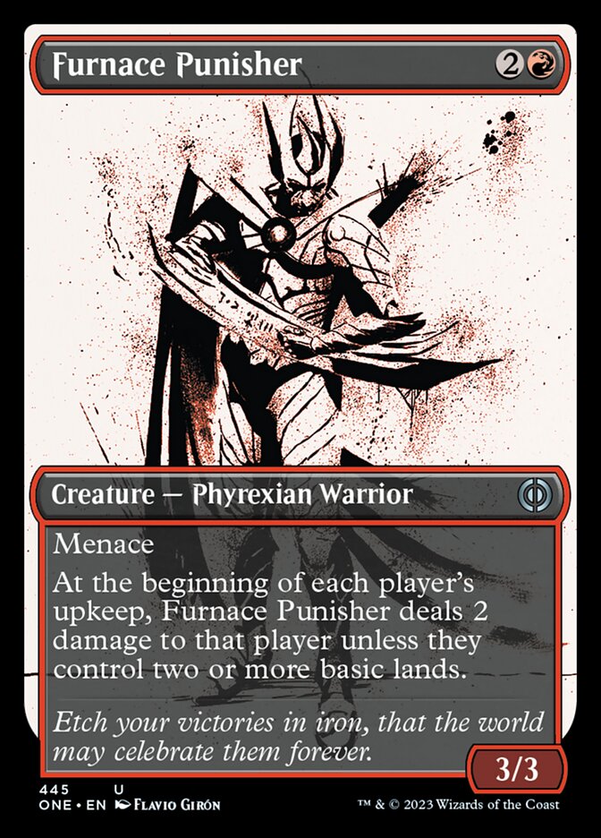 Furnace Punisher (Showcase Ichor Step-and-Compleat Foil) [Phyrexia: All Will Be One] | Gamers Paradise