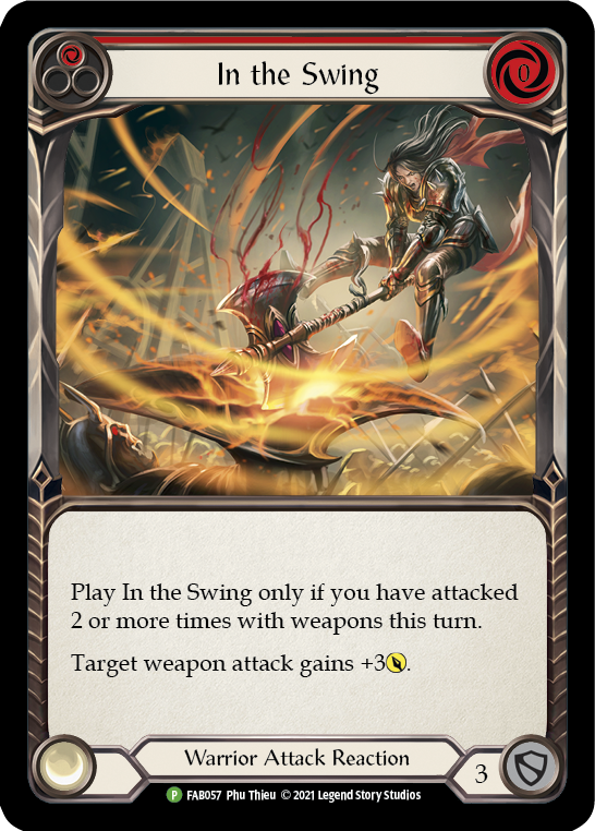 In the Swing (Red) [FAB057] (Promo)  Rainbow Foil | Gamers Paradise