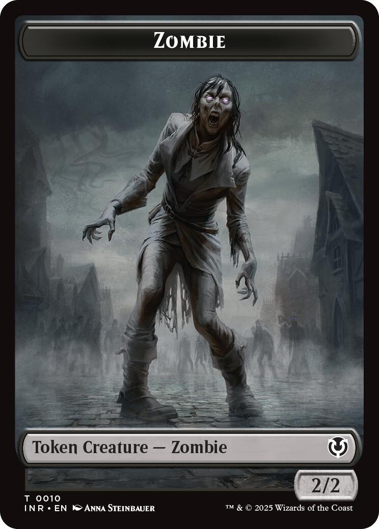 Zombie (0010) // Blood Double-Sided Token [Innistrad Remastered Tokens] | Gamers Paradise