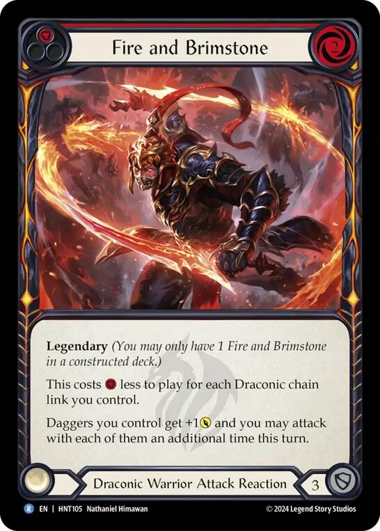 Fire and Brimstone [HNT105] (The Hunted)  Rainbow Foil | Gamers Paradise