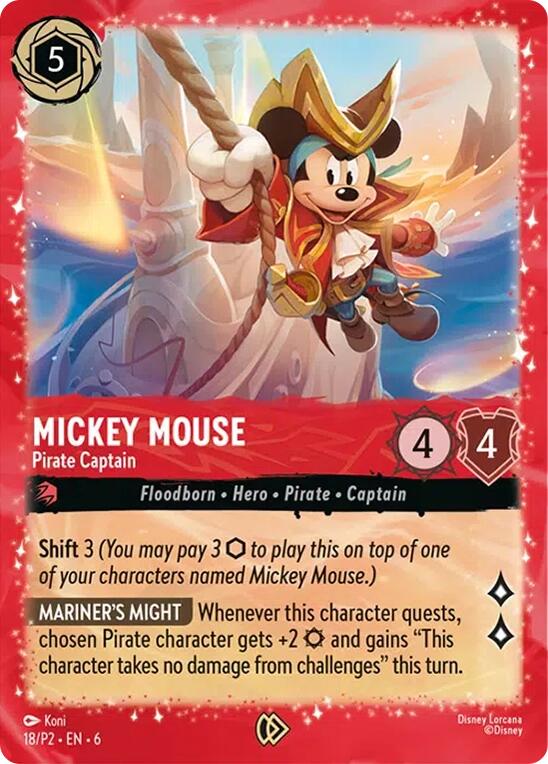Mickey Mouse - Pirate Captain (18) [Promo Cards] | Gamers Paradise