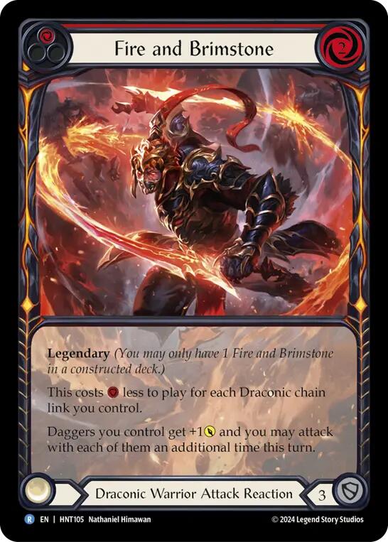 Fire and Brimstone (Extended Art) [HNT105] (The Hunted)  Rainbow Foil | Gamers Paradise