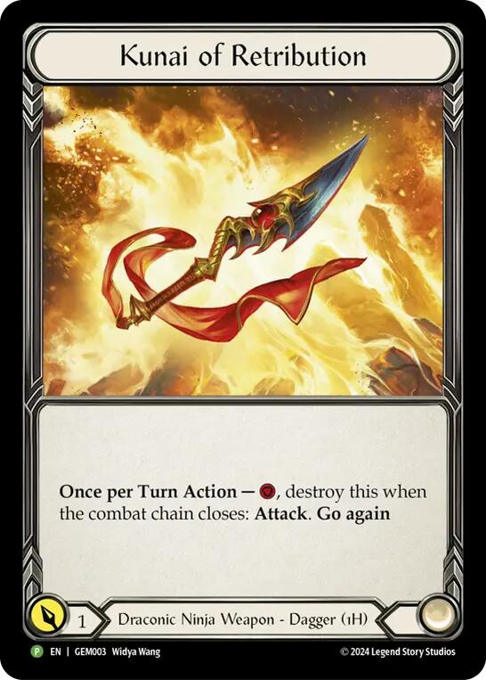 Kunai of Retribution [GEM003] (GEM Pack 1)  Cold Foil | Gamers Paradise