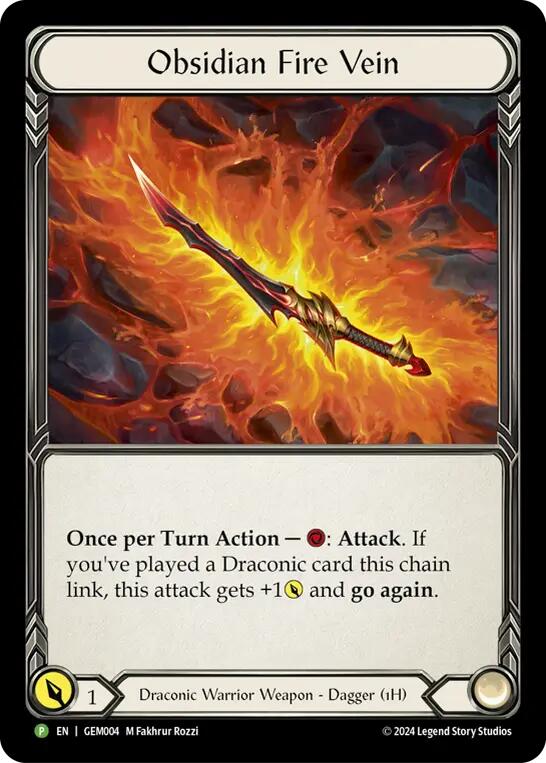 Obsidian Fire Vein [GEM004] (GEM Pack 1)  Cold Foil | Gamers Paradise
