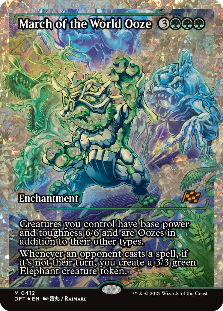March of the World Ooze (Showcase Fracture Foil) (Japanese) [Aetherdrift] | Gamers Paradise
