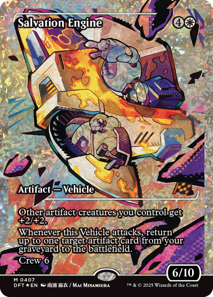 Salvation Engine (Showcase Fracture Foil) (Japanese) [Aetherdrift] | Gamers Paradise