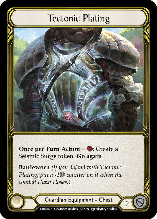 Tectonic Plating [FAB004-P] (Promo)  1st Edition Cold Foil - Golden | Gamers Paradise