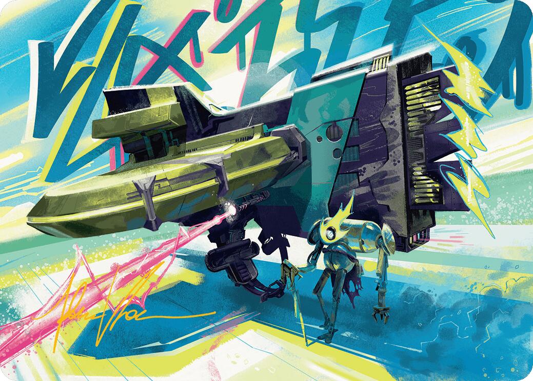 Salvation Engine Art Card (Gold-Stamped Signature) [Aetherdrift Art Series] | Gamers Paradise