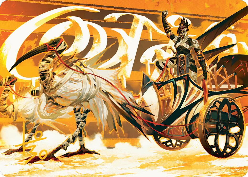 Skyseer's Chariot Art Card (Gold-Stamped Signature) [Aetherdrift Art Series] | Gamers Paradise