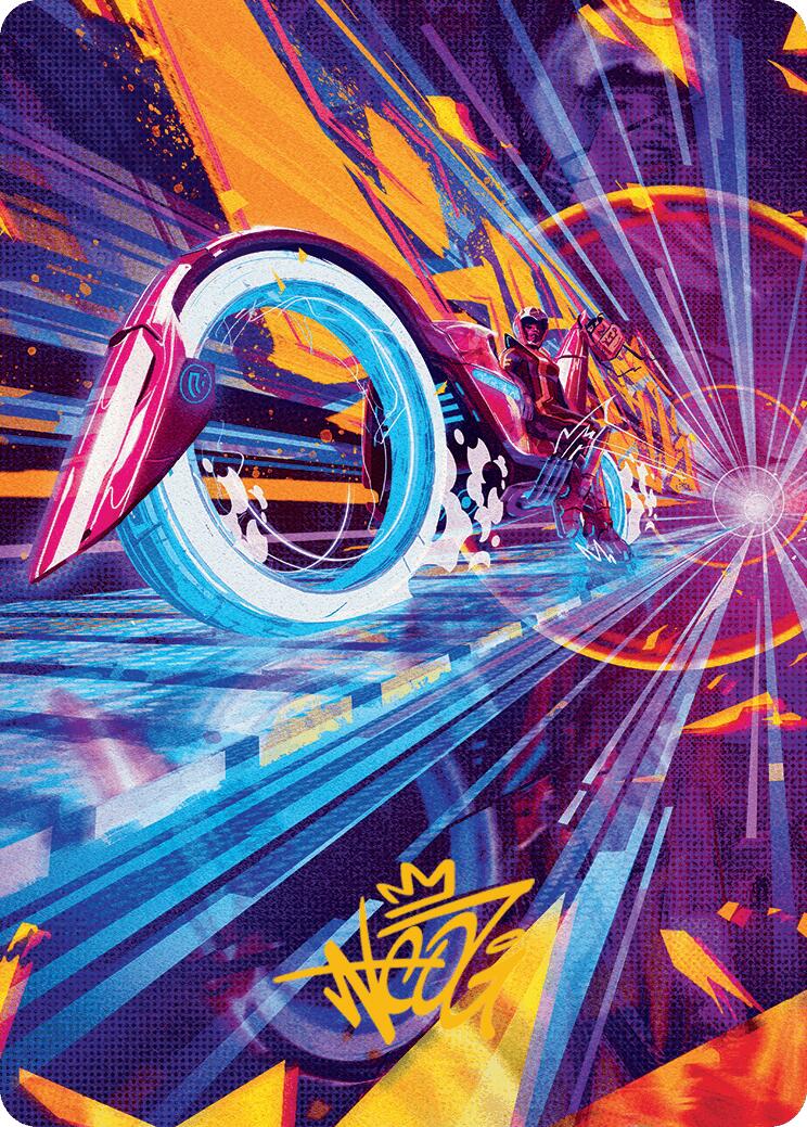 Spotcycle Scouter Art Card (Gold-Stamped Signature) [Aetherdrift Art Series] | Gamers Paradise