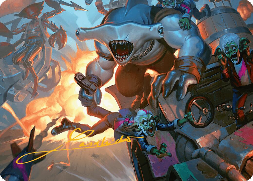 Trade the Helm Art Card (Gold-Stamped Signature) [Aetherdrift Art Series] | Gamers Paradise
