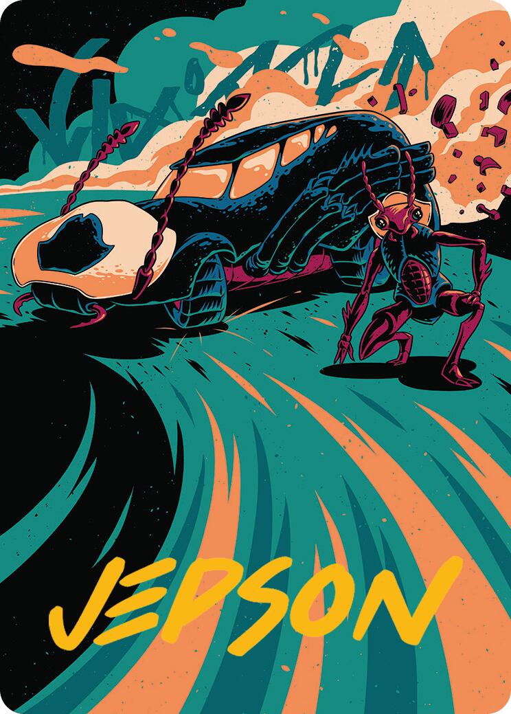 Carrion Cruiser Art Card (Gold-Stamped Signature) [Aetherdrift Art Series] | Gamers Paradise