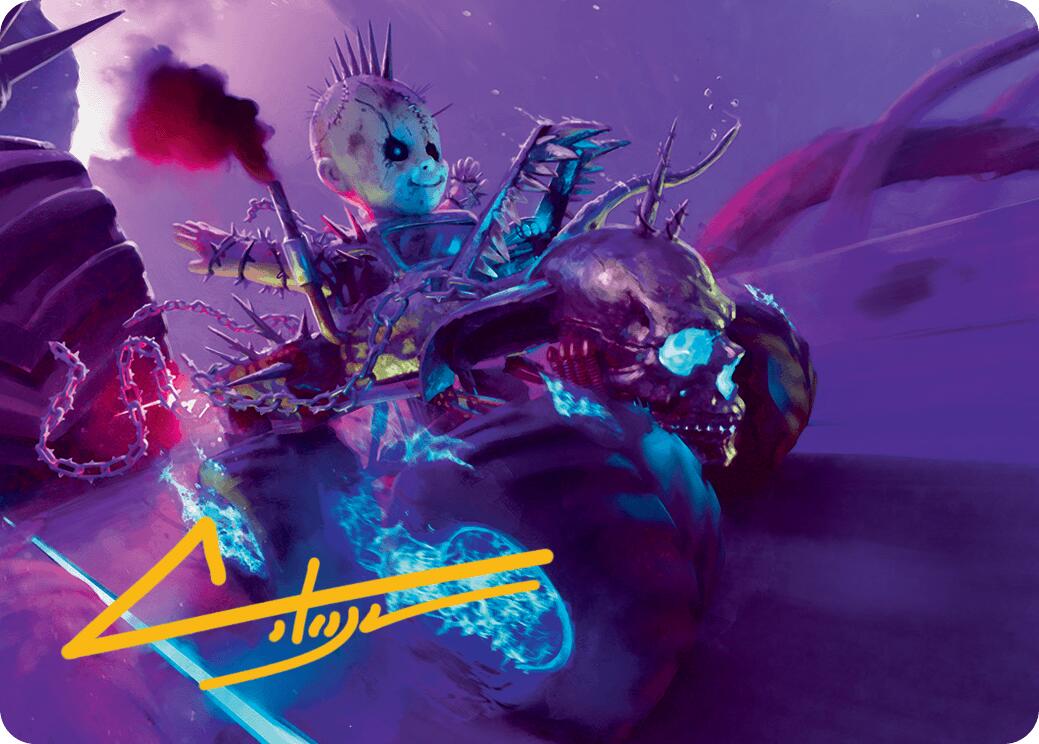 Pactdoll Terror Art Card (Gold-Stamped Signature) [Aetherdrift Art Series] | Gamers Paradise