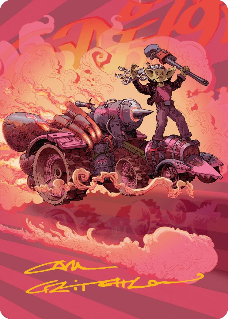 Burner Rocket Art Card (Gold-Stamped Signature) [Aetherdrift Art Series] | Gamers Paradise