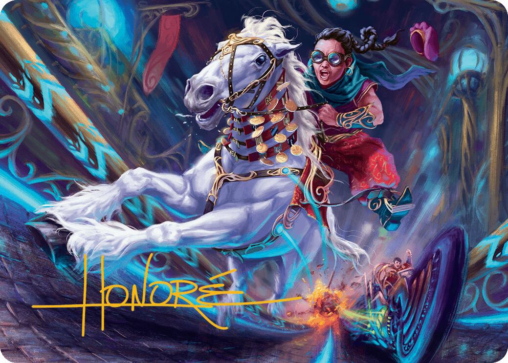 Gilded Ghoda Art Card (Gold-Stamped Signature) [Aetherdrift Art Series] | Gamers Paradise