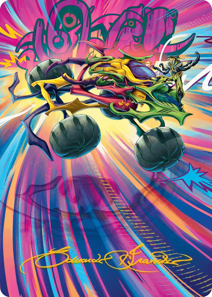 Thunderous Velocipede Art Card (Gold-Stamped Signature) [Aetherdrift Art Series] | Gamers Paradise