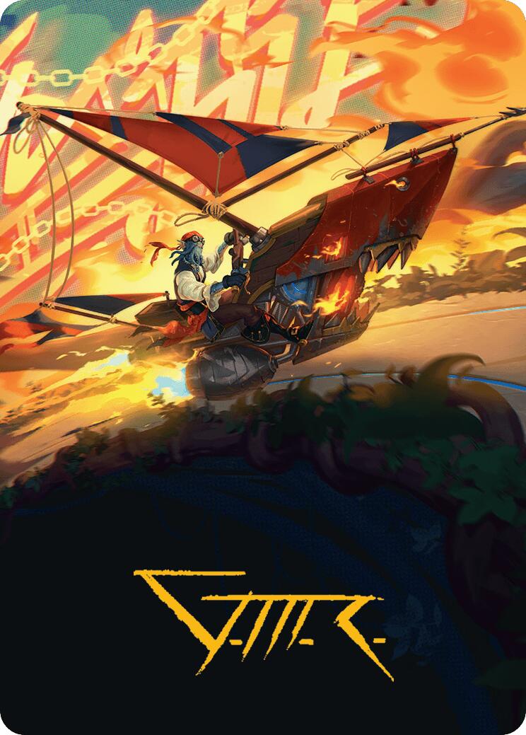 Boosted Sloop Art Card (Gold-Stamped Signature) [Aetherdrift Art Series] | Gamers Paradise