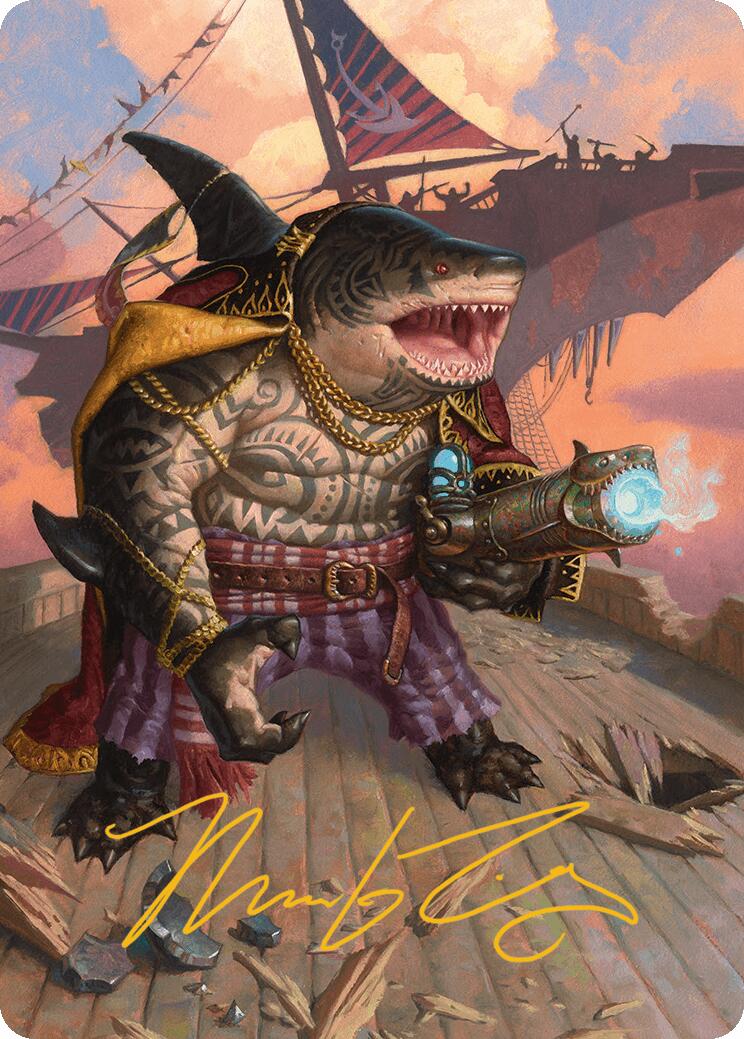 Captain Howler, Sea Scourge Art Card (4/54) (Gold-Stamped Signature) [Aetherdrift Art Series] | Gamers Paradise