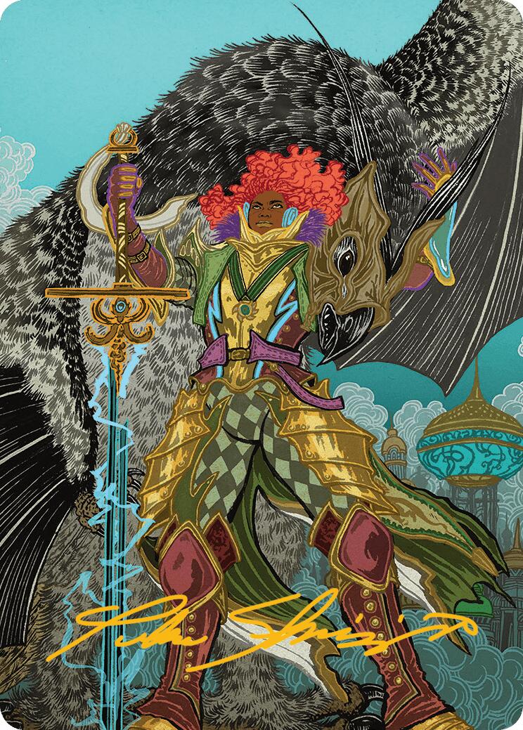 Caradora, Heart of Alacria Art Card (3/54) (Gold-Stamped Signature) [Aetherdrift Art Series] | Gamers Paradise