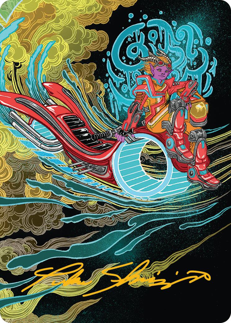 Cloudspire Skycycle Art Card (Gold-Stamped Signature) [Aetherdrift Art Series] | Gamers Paradise