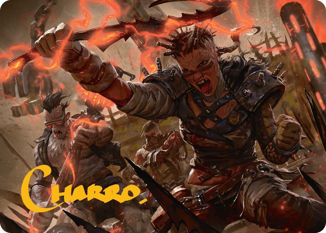 Far Fortune, End Boss Art Card (11/54) (Gold-Stamped Signature) [Aetherdrift Art Series] | Gamers Paradise