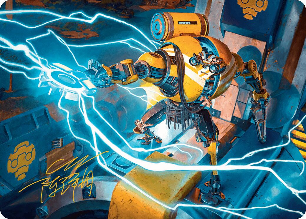 Mendicant Core, Guidelight Art Card (12/54) (Gold-Stamped Signature) [Aetherdrift Art Series] | Gamers Paradise