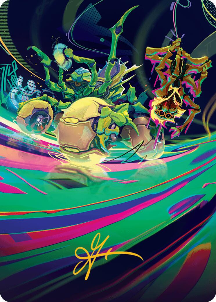 Thundering Broodwagon Art Card (Gold-Stamped Signature) [Aetherdrift Art Series] | Gamers Paradise