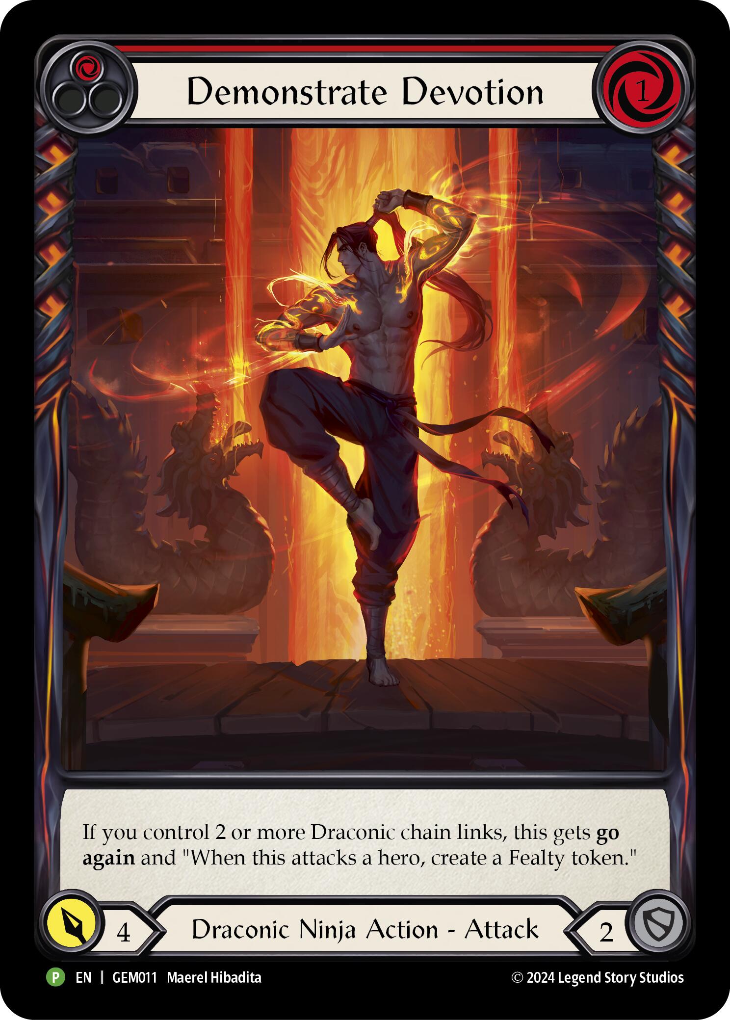 Demonstrate Devotion (Red) [GEM011] (GEM Pack 1)  Rainbow Foil | Gamers Paradise