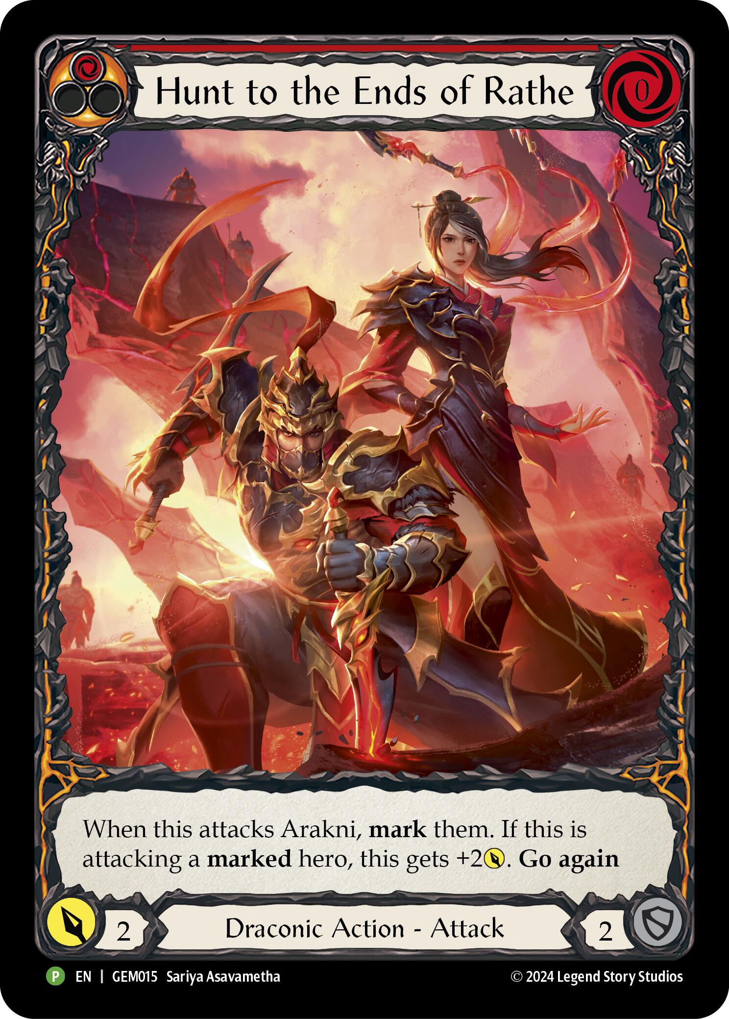 Hunt to the Ends of Rathe (Red) [GEM015] (GEM Pack 1)  Rainbow Foil | Gamers Paradise