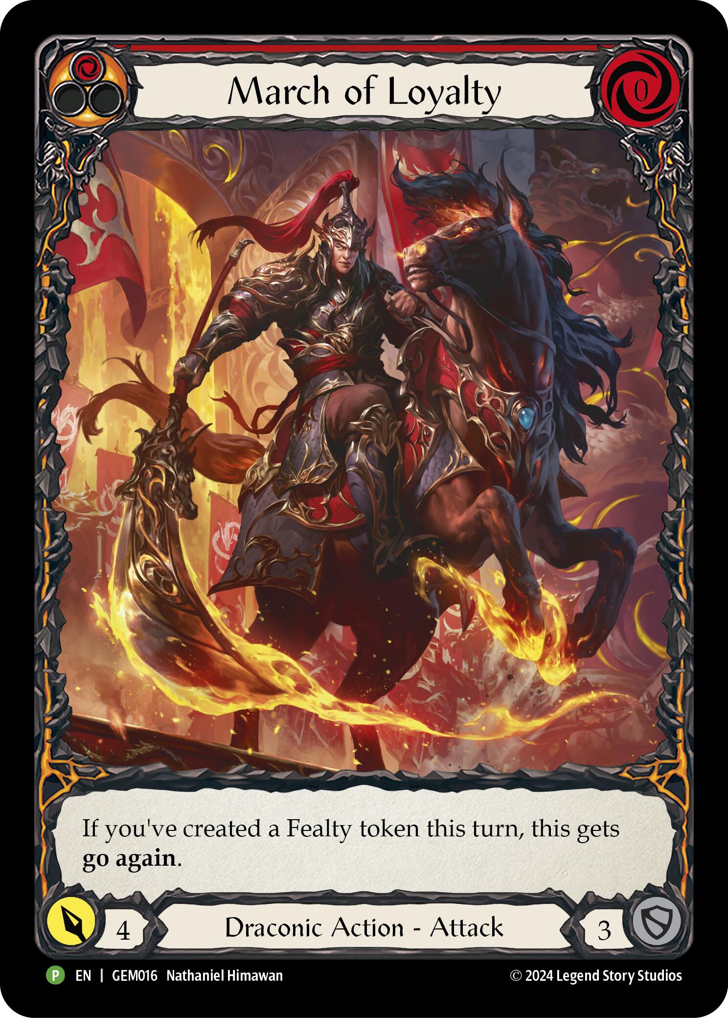 March of Loyalty (Red) [GEM016] (GEM Pack 1)  Rainbow Foil | Gamers Paradise