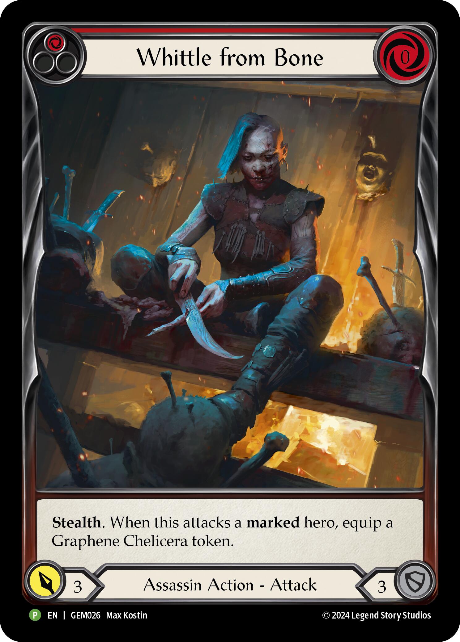 Whittle from Bone (Red) [GEM026] (GEM Pack 1)  Rainbow Foil | Gamers Paradise