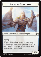 Angel of Sanctions // Zombie (0003) Double-Sided Token [Aetherdrift Tokens] | Gamers Paradise