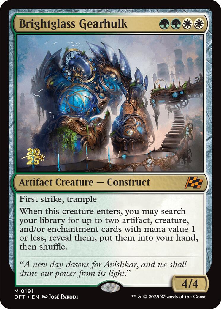 Brightglass Gearhulk [Aetherdrift Prerelease Promos] | Gamers Paradise